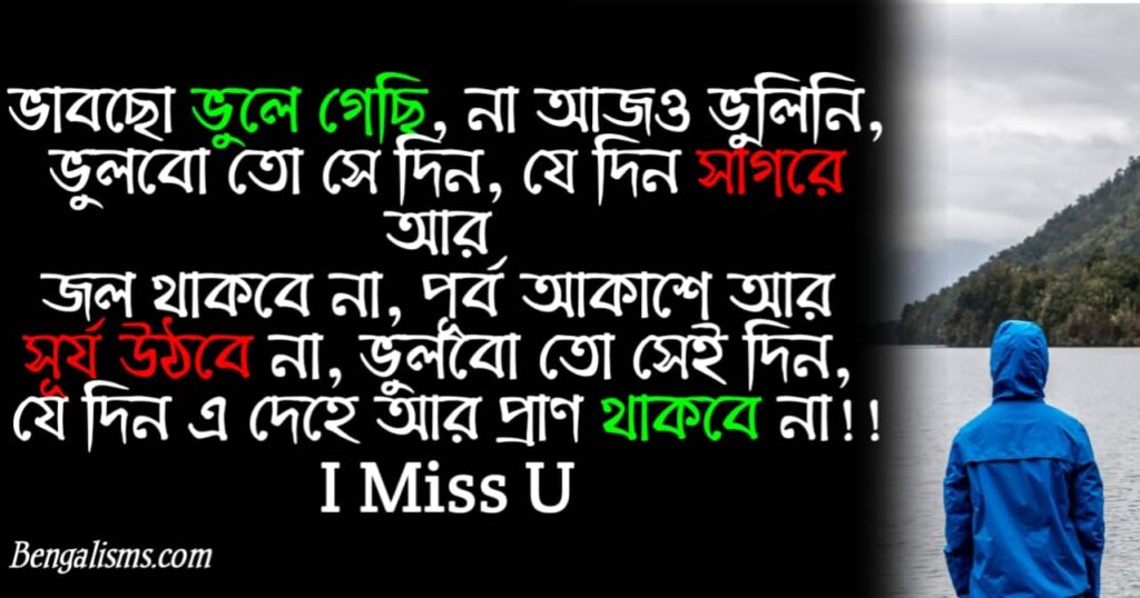 miss you status bangla